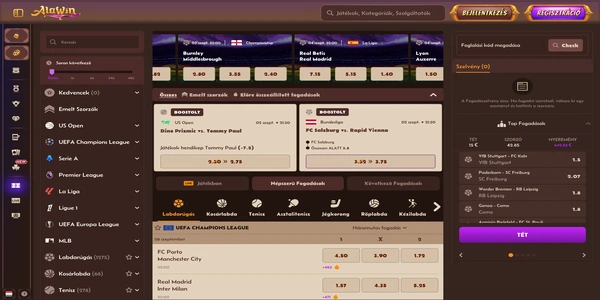Alawin Casino mobilon – sportfogadás