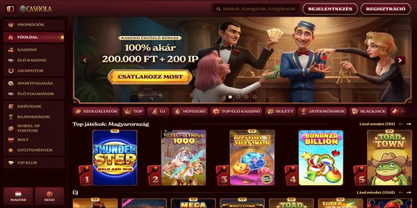 Casoola Casino mobilon – kezdőlap